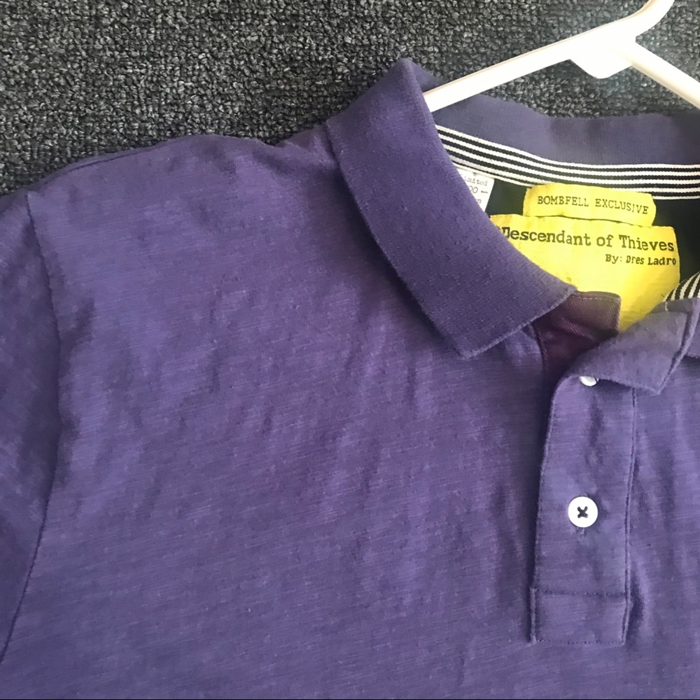 LIMITED EDITION Descendant/Thieves purple polo (L)